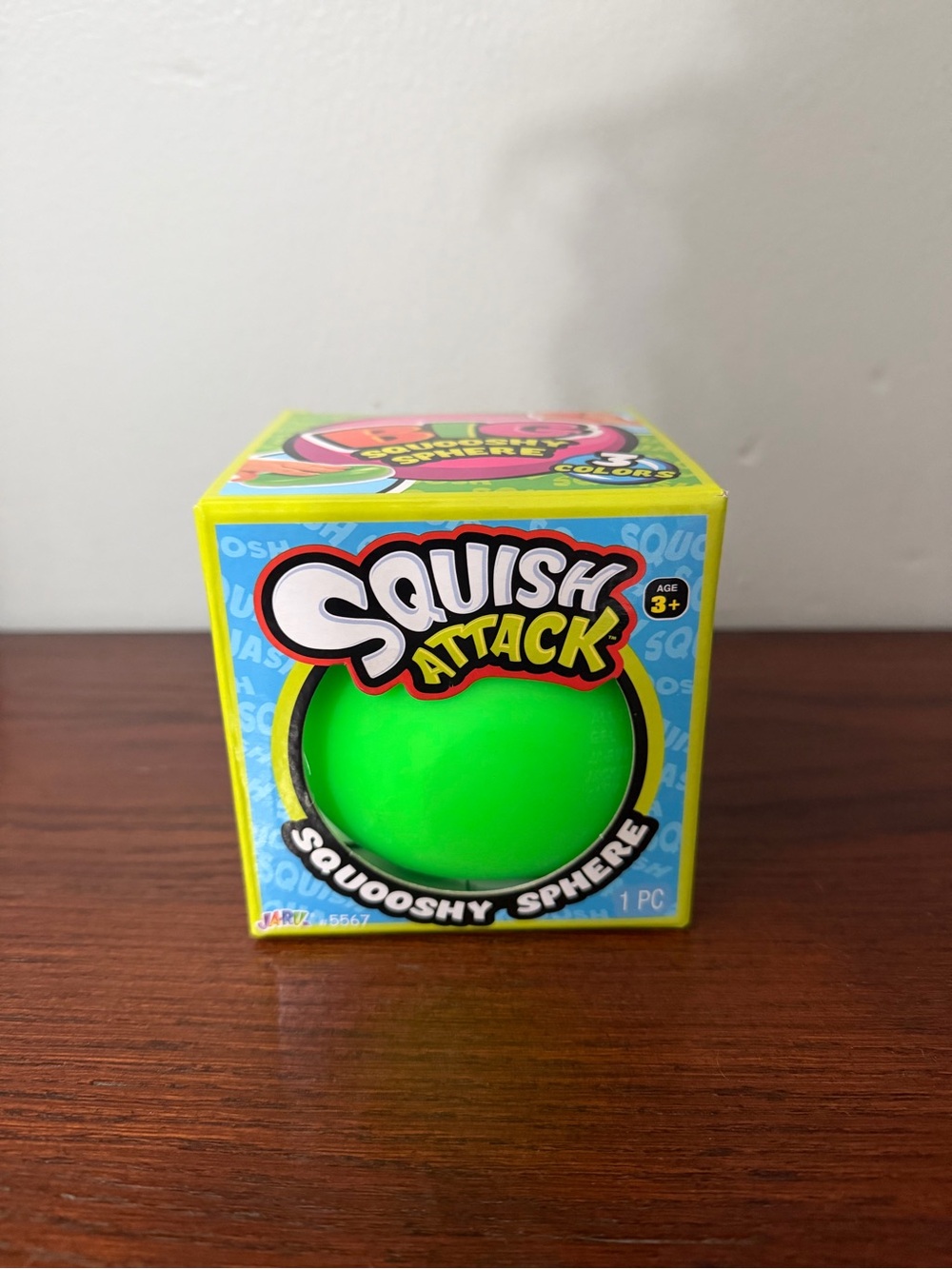 Squish Attack Groovy Sphere Green Squishy Sensory Stress Ball New in Box